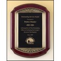 P4137  Rosewood stained finish antique plaque